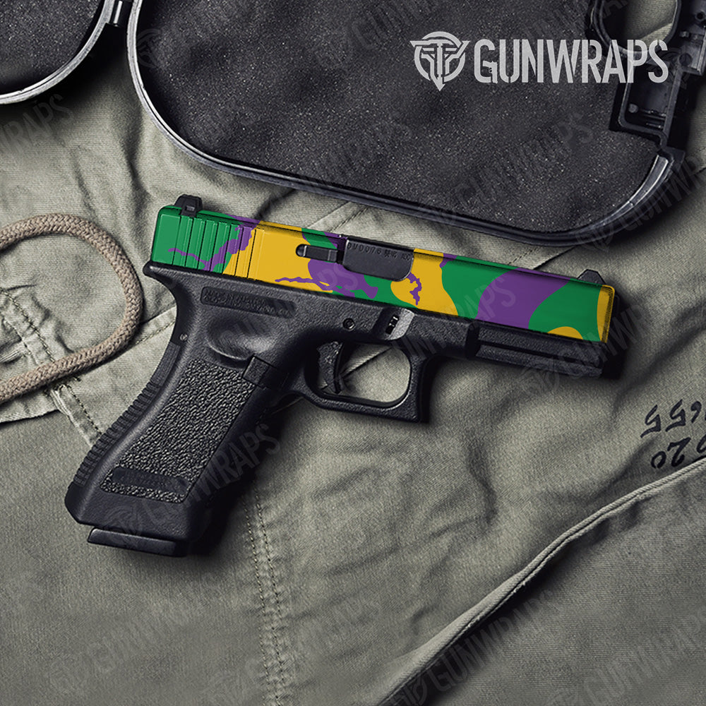 Ragged Mardi Gras Gun Skin Vinyl Wrap