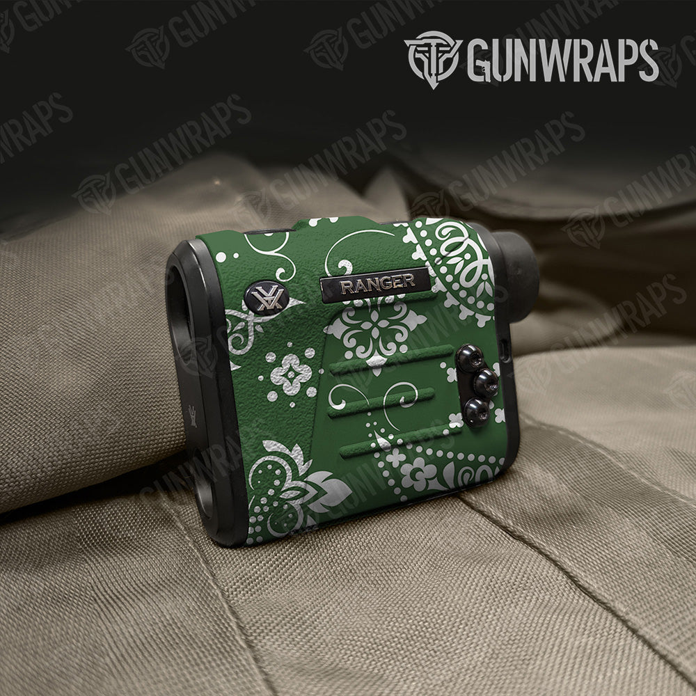 Bandana Green And White Gun Skin Vinyl Wrap