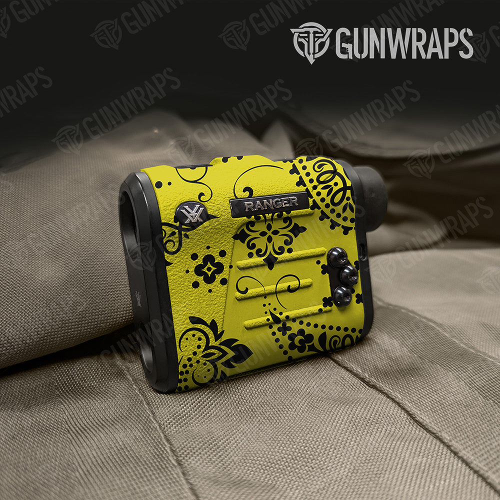 Bandana Yellow And Black Gun Skin Vinyl Wrap