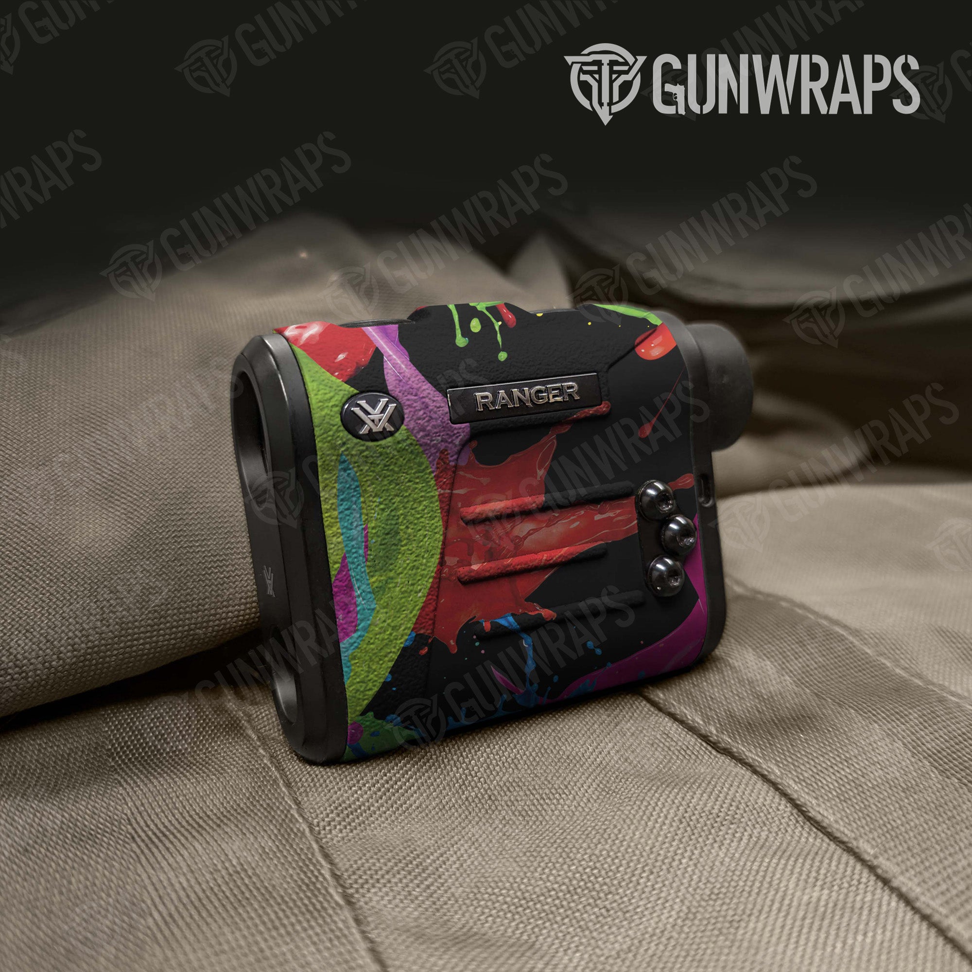 Paint Splatter Black Gun Skin Vinyl Wrap