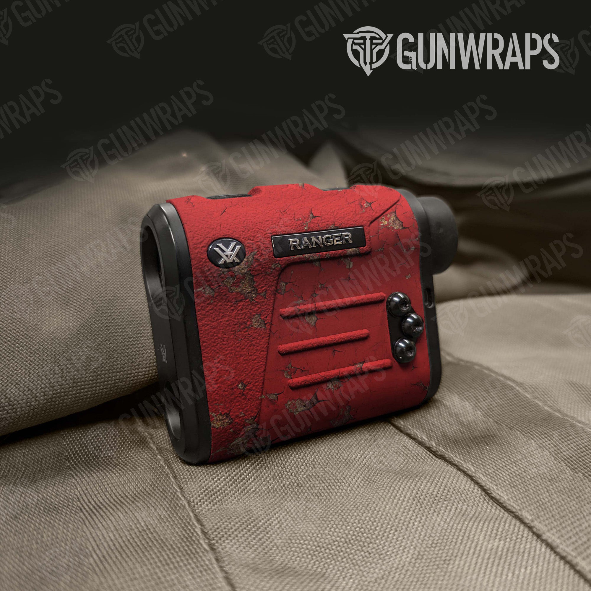 Rust 3D Red Gun Skin Vinyl Wrap