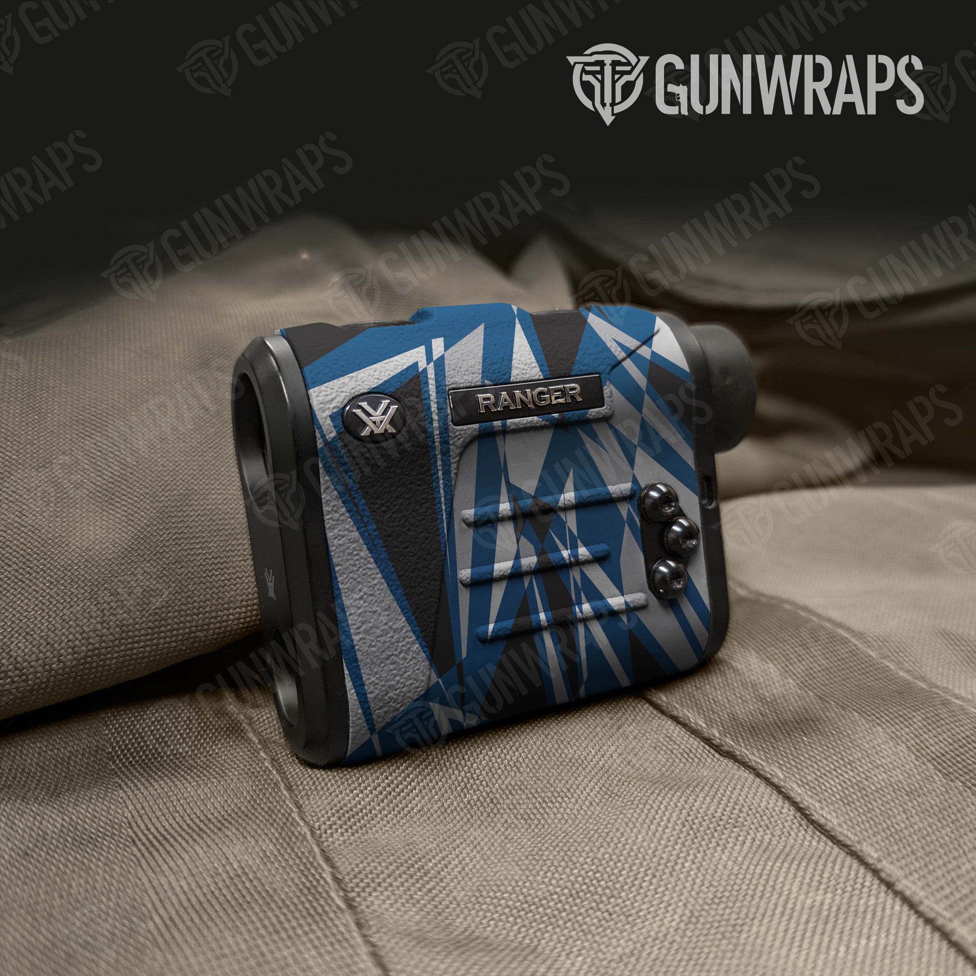 Sharp Blue Tiger Gun Skin Vinyl Wrap