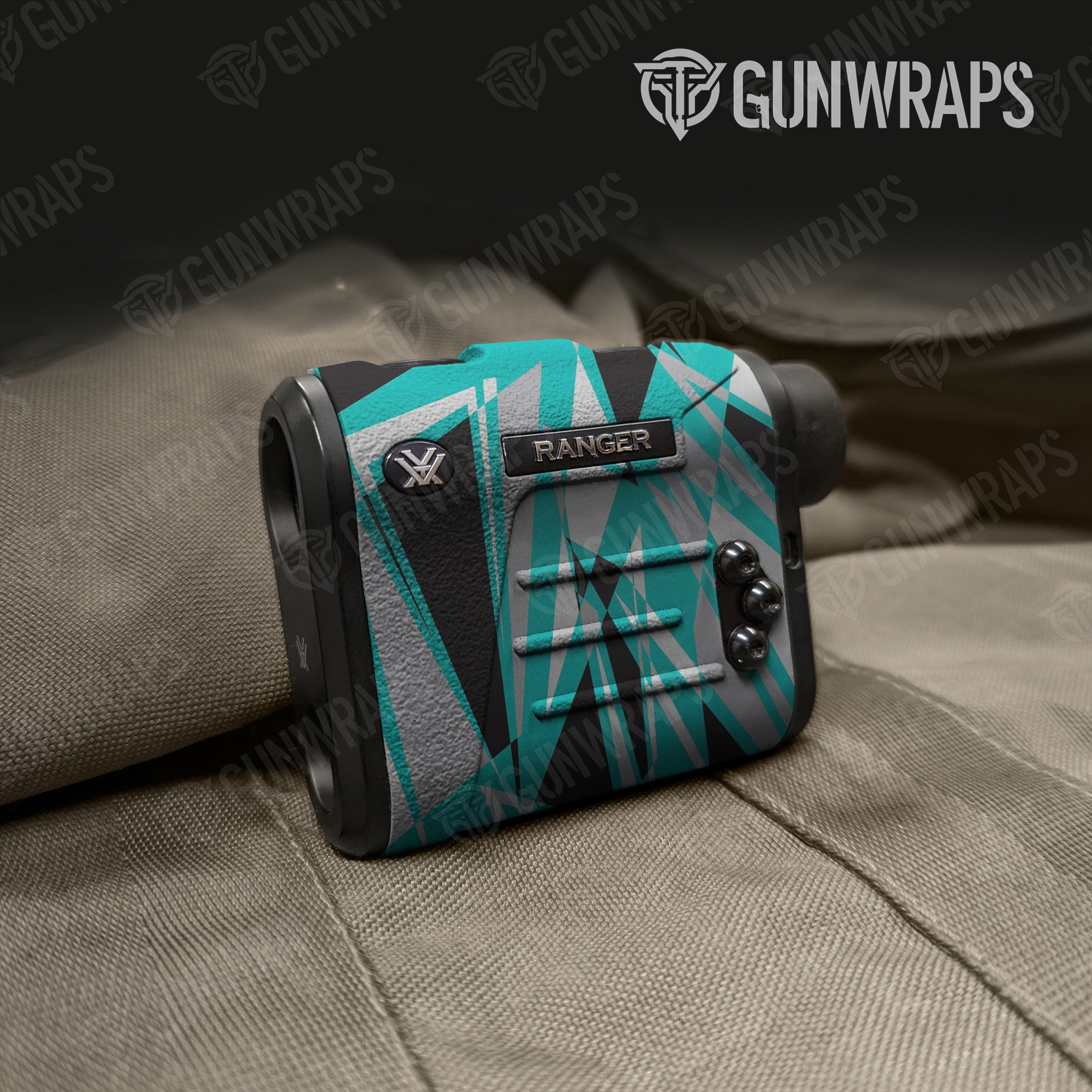 Sharp Tiffany Blue Tiger Gun Skin Vinyl Wrap