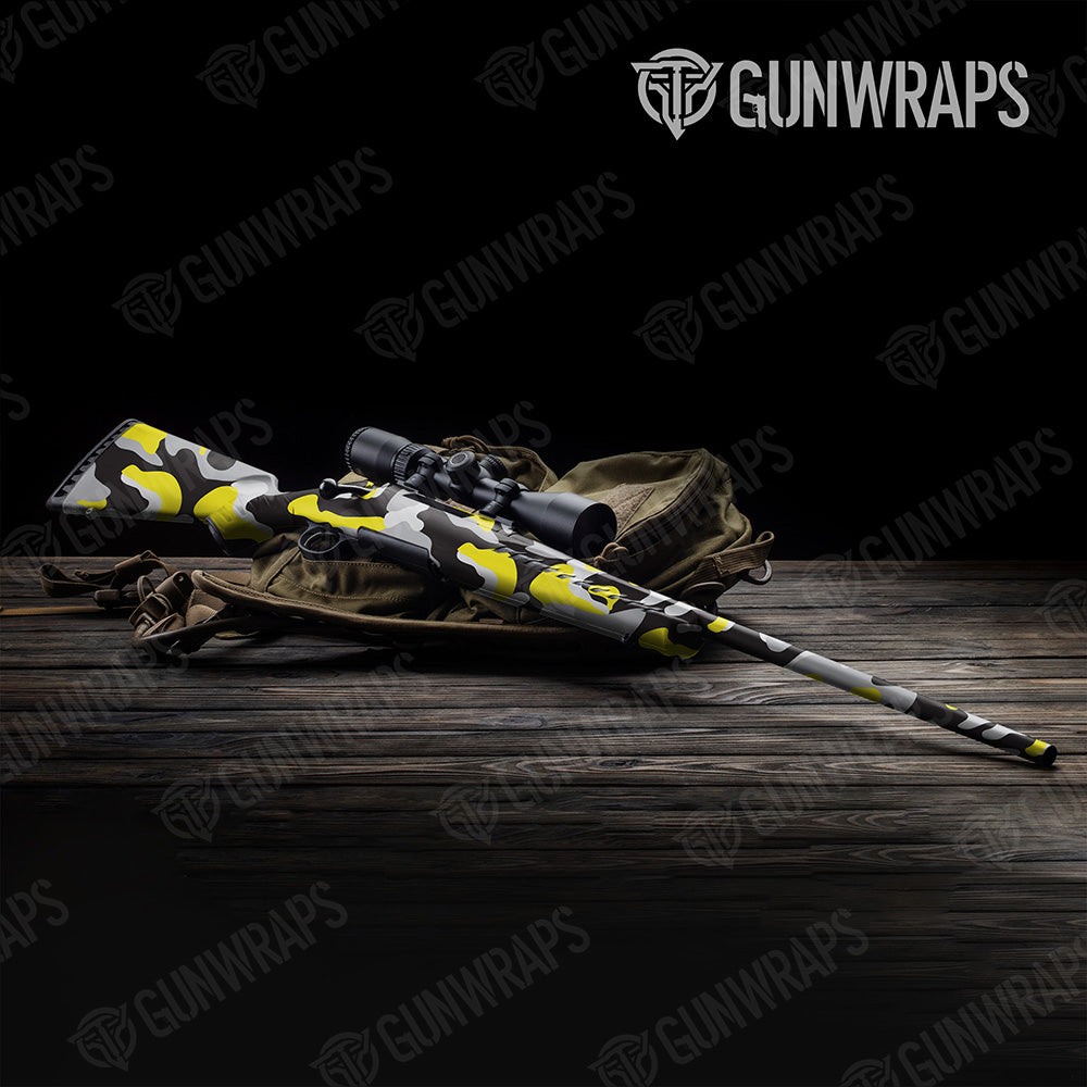 Classic Yellow Tiger Gun Skin Vinyl Wrap