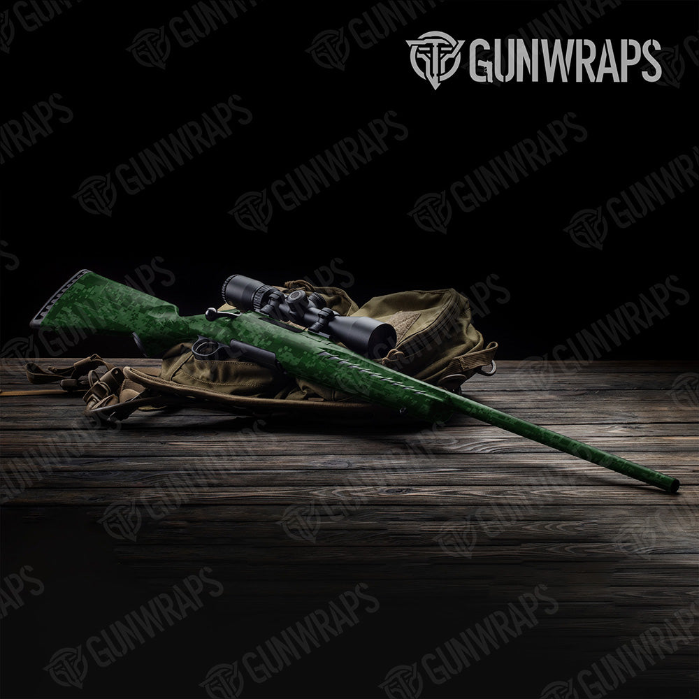 Digital Elite Green Gun Skin Vinyl Wrap