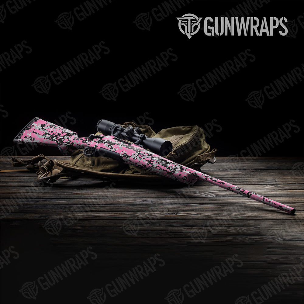 Digital Pink Tiger Gun Skin Vinyl Wrap