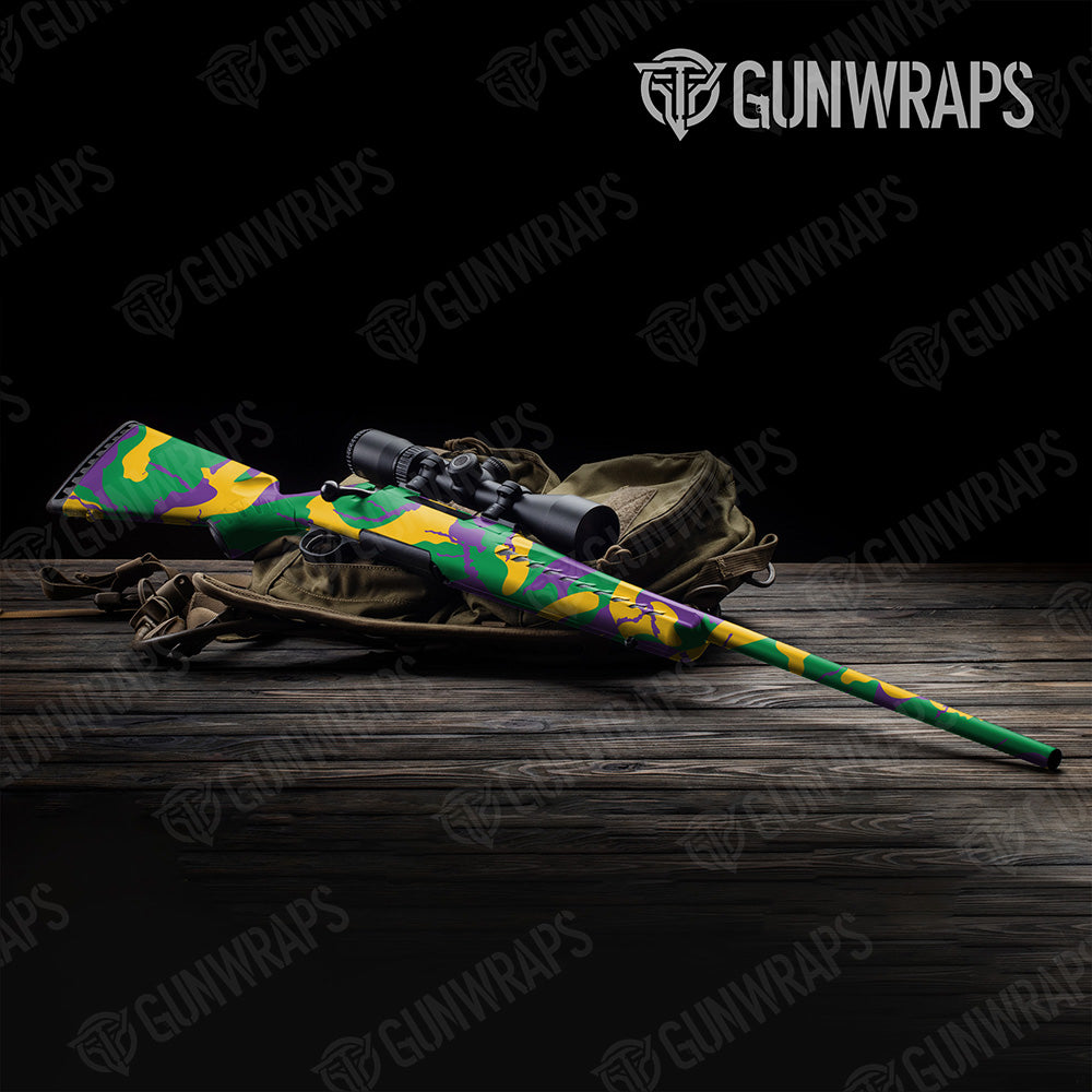 Ragged Mardi Gras Gun Skin Vinyl Wrap