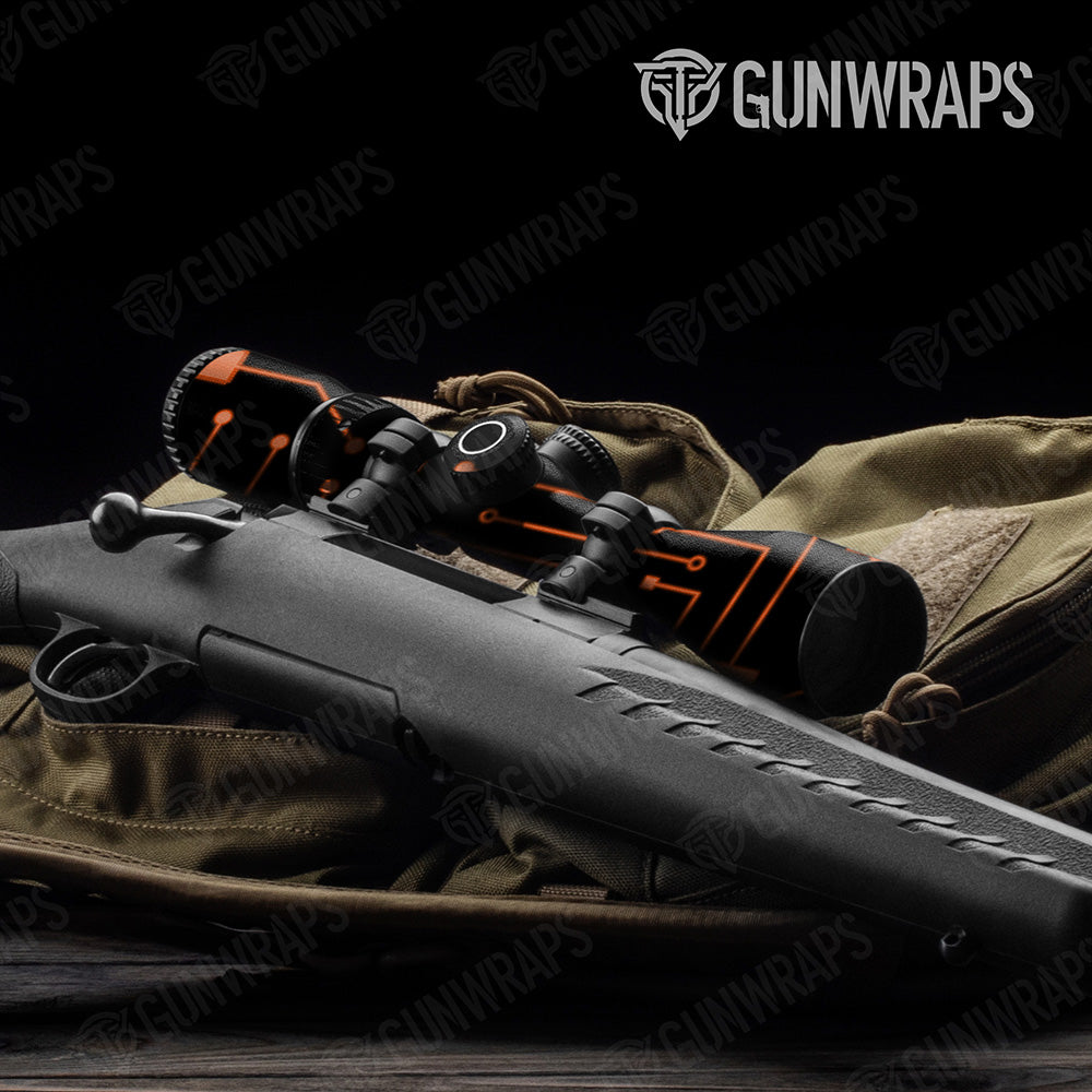 Scope Circuit Board Orange Gun Skin Vinyl Wrap