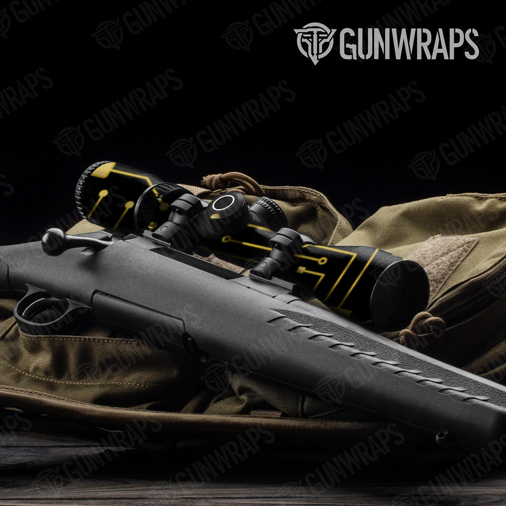 Scope Circuit Board Yellow Gun Skin Vinyl Wrap