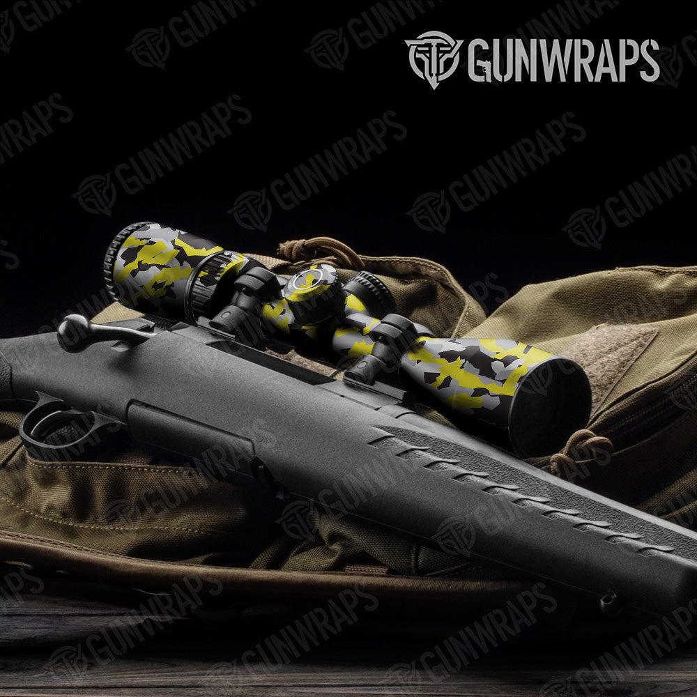 Erratic Yellow Tiger Gun Skin Vinyl Wrap