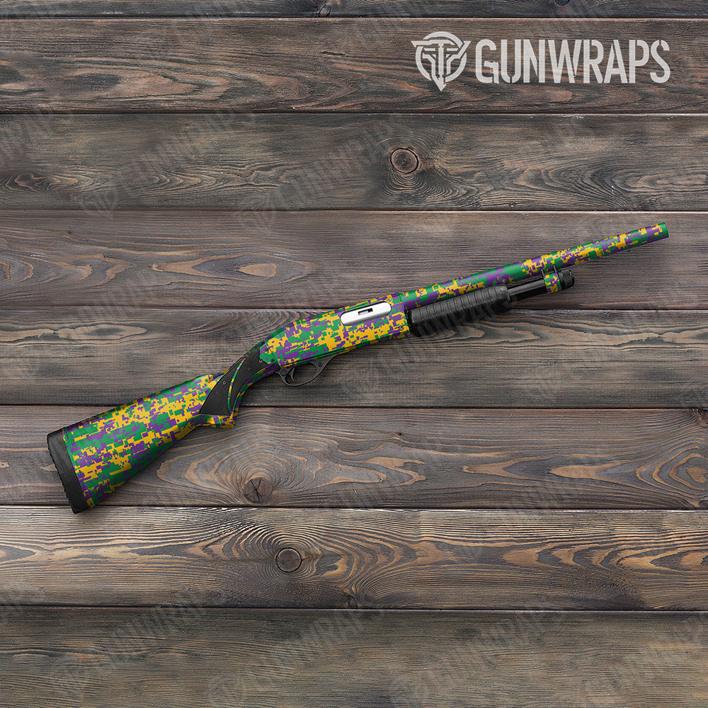Digital Mardi Gras Gun Skin Vinyl Wrap