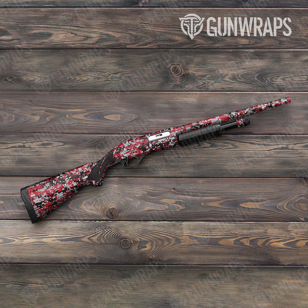 Digital Red Tiger Gun Skin Vinyl Wrap