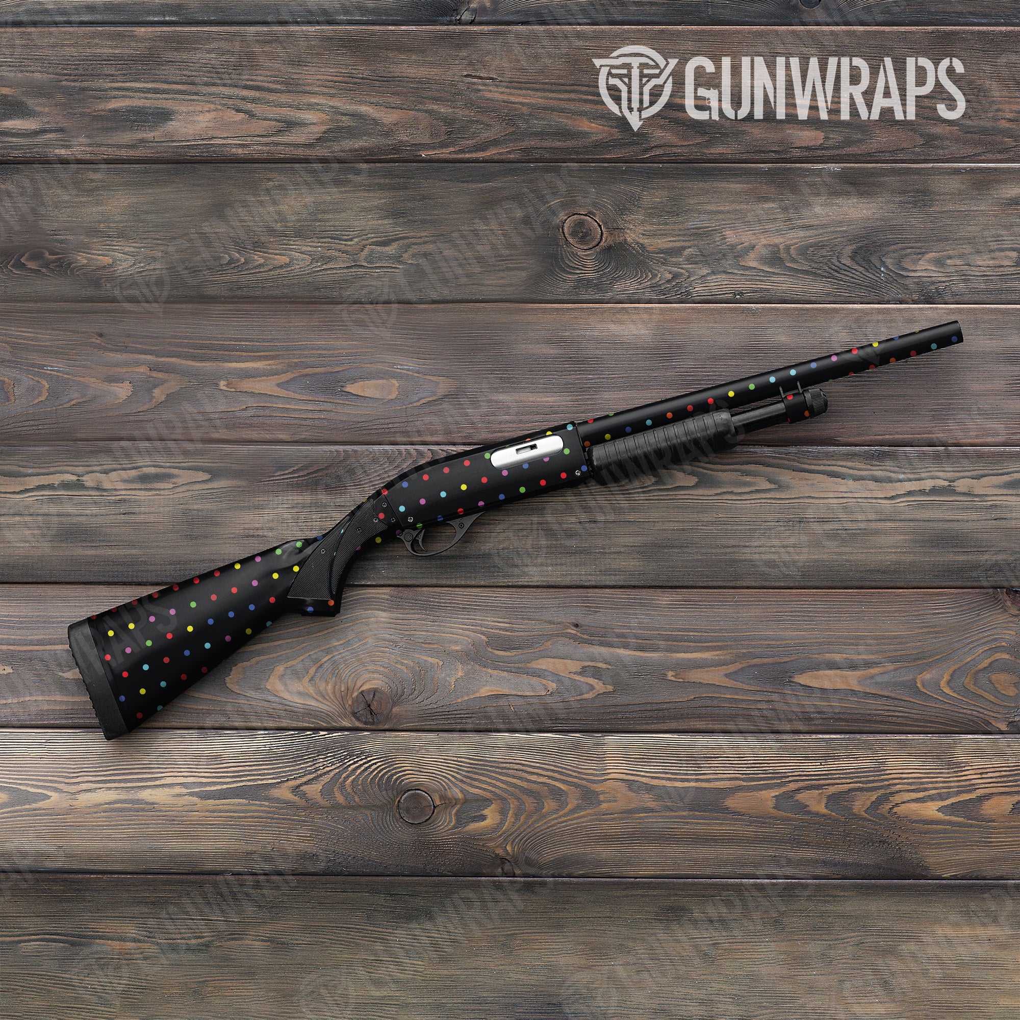Dotted Multicolor Gun Skin Vinyl Wrap