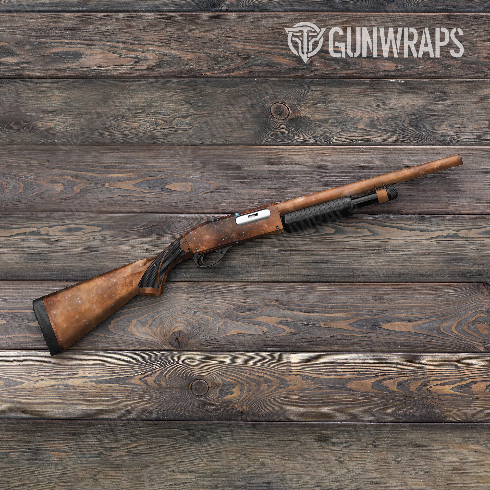 Galaxy Orange Nebula Gun Skin Vinyl Wrap