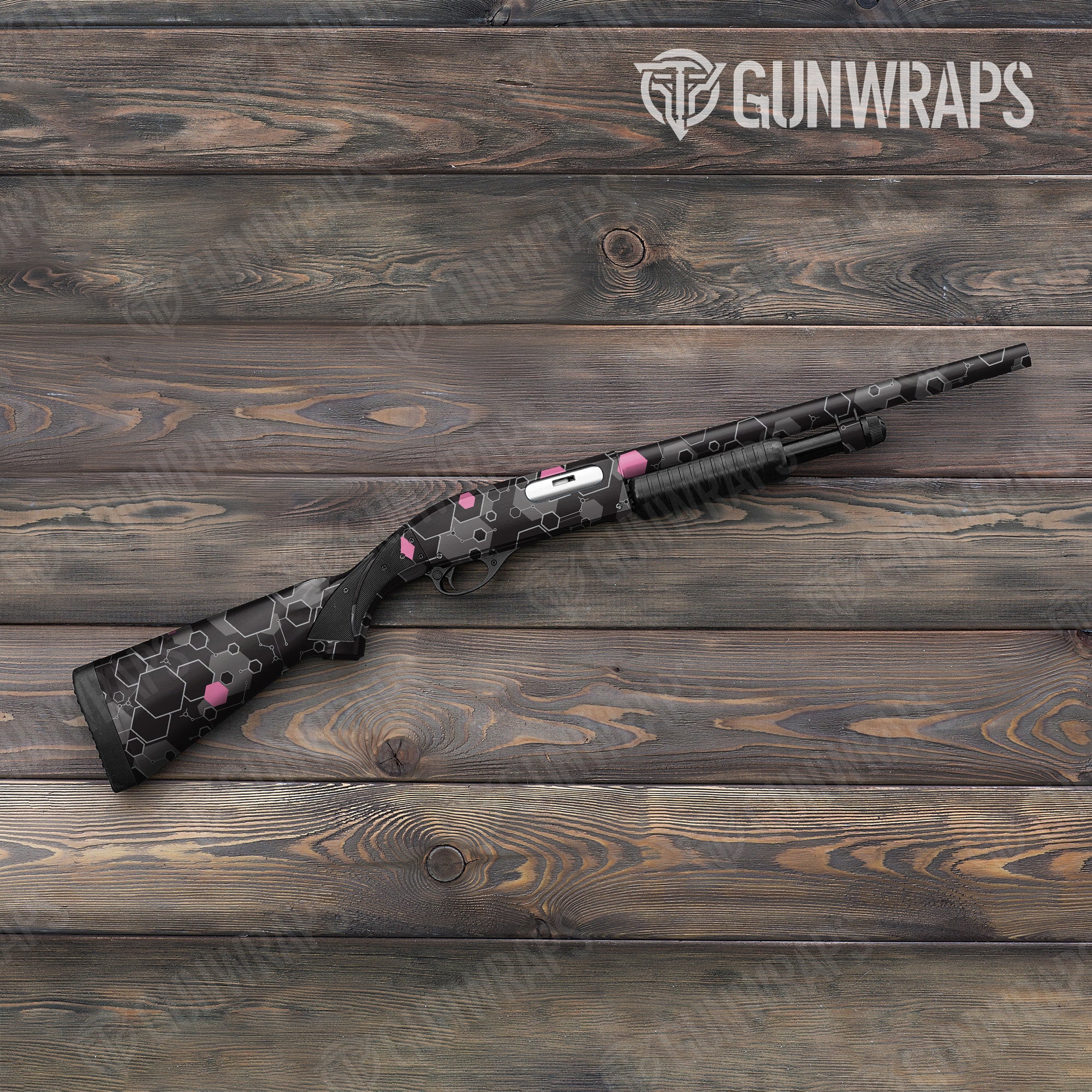 Hex DNA Pink Gun Skin Vinyl Wrap