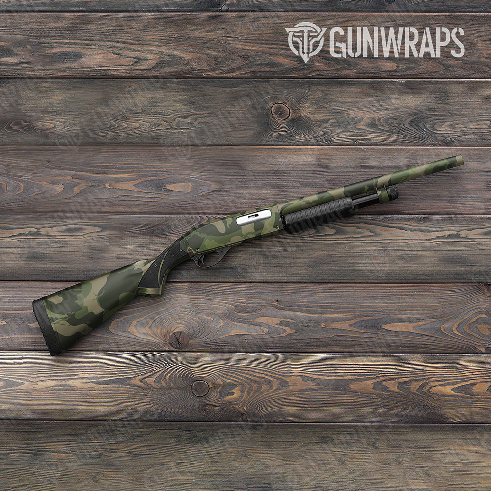 Ragged Army Green Gun Skin Vinyl Wrap