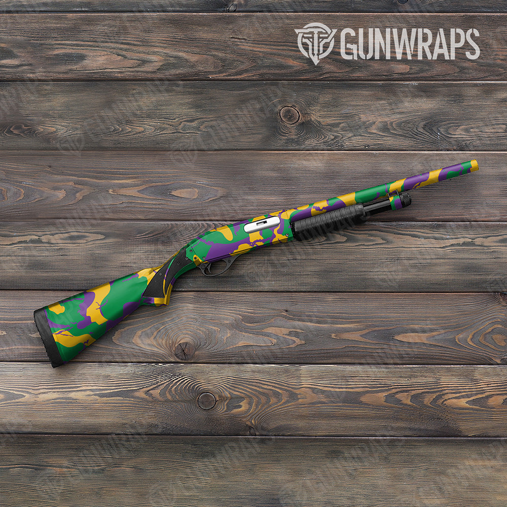 Ragged Mardi Gras Gun Skin Vinyl Wrap