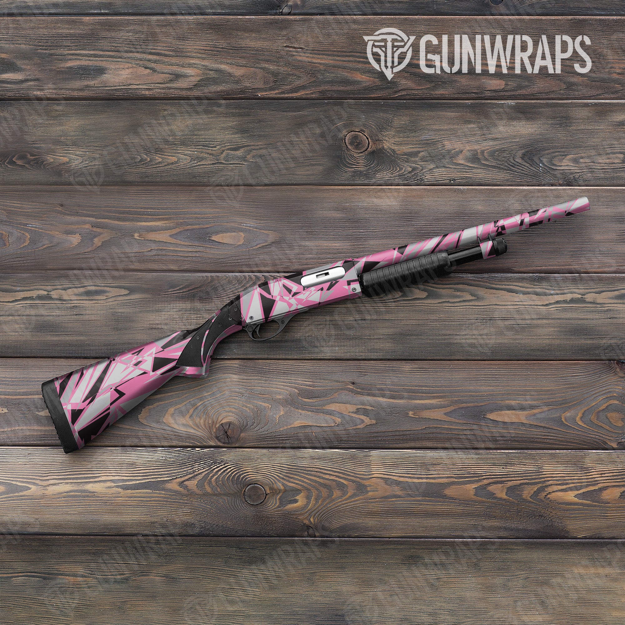Sharp Pink Tiger Gun Skin Vinyl Wrap