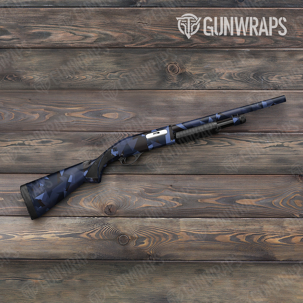 Shattered Blue Midnight Gun Skin Vinyl Wrap