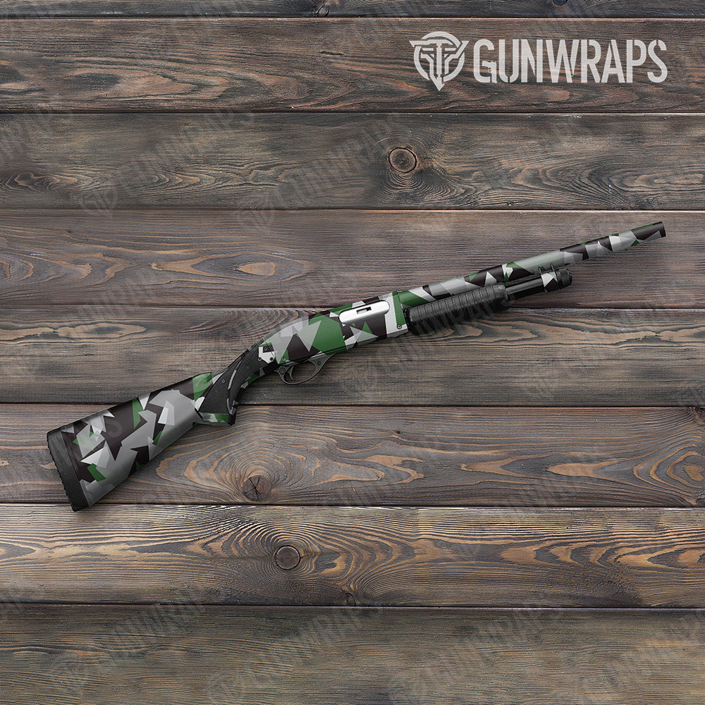 Shattered Green Tiger Gun Skin Vinyl Wrap