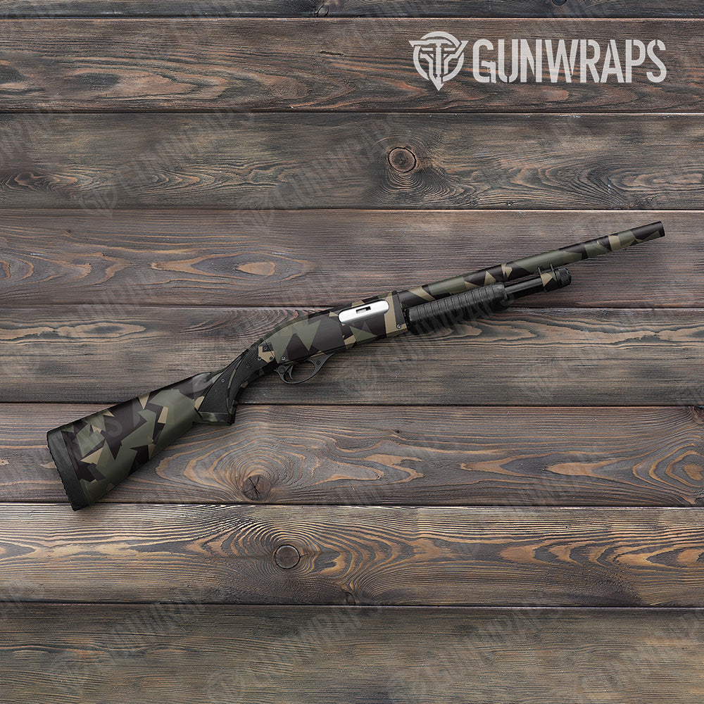 Shattered Militant Charcoal Gun Skin Vinyl Wrap