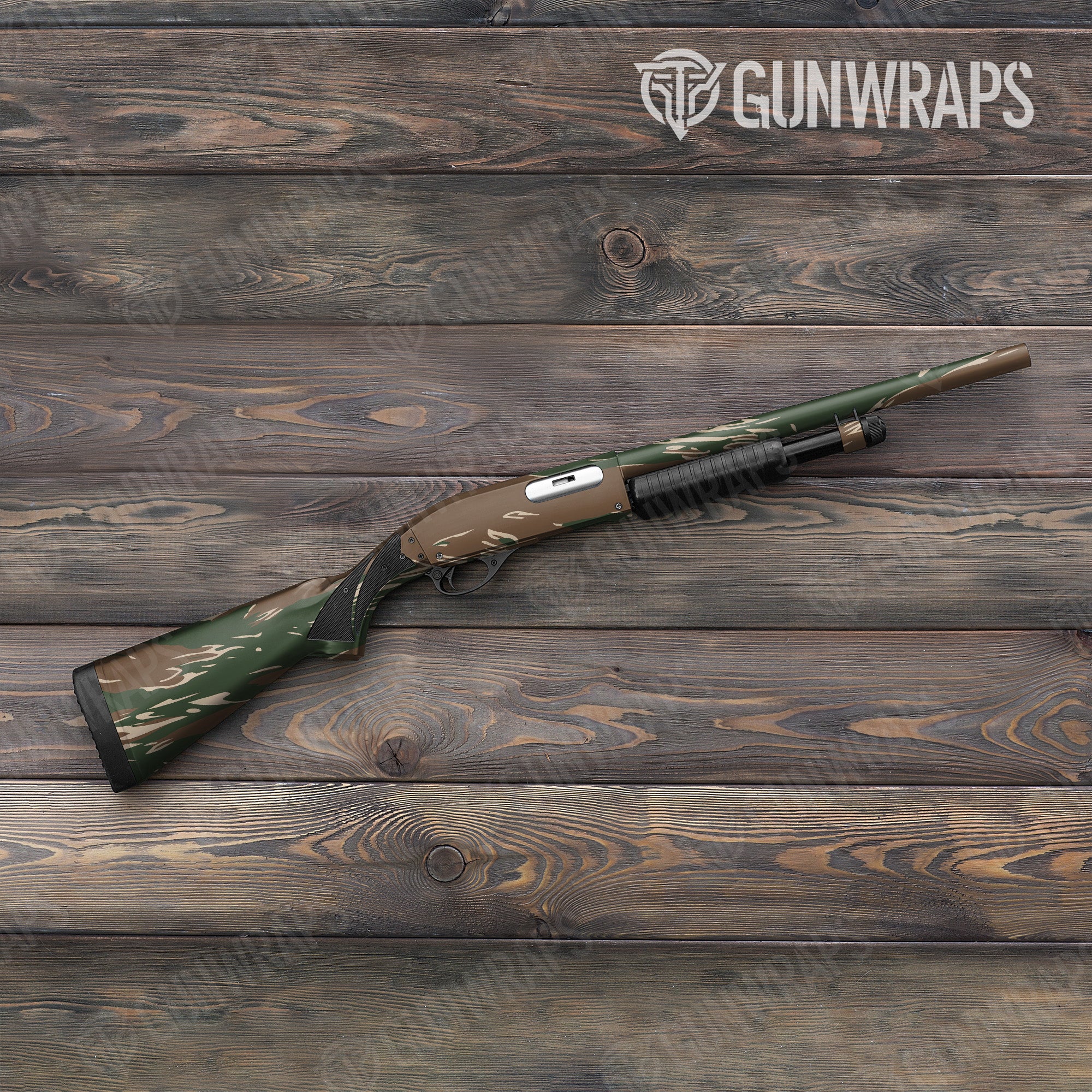 Shredded Woodland Gun Skin Vinyl Wrap