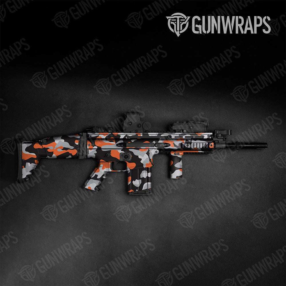 Classic Orange Tiger Gun Skin Vinyl Wrap