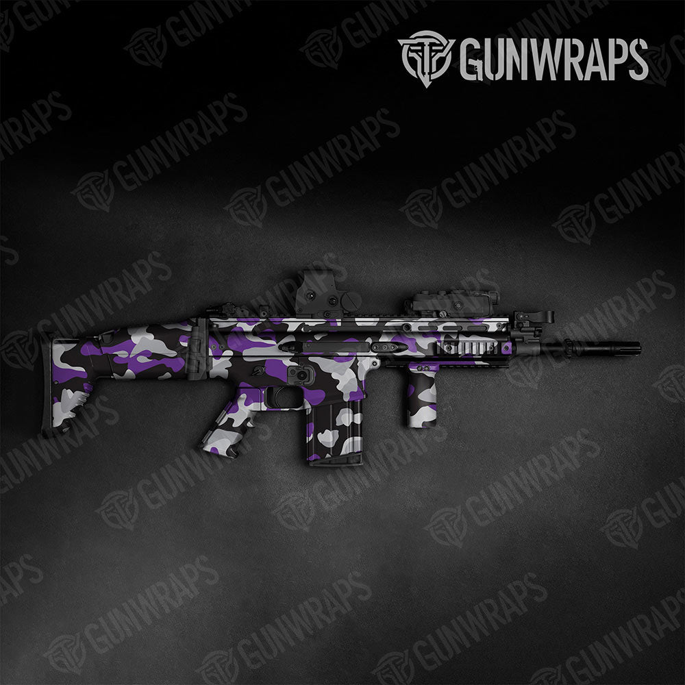 Classic Purple Tiger Gun Skin Vinyl Wrap