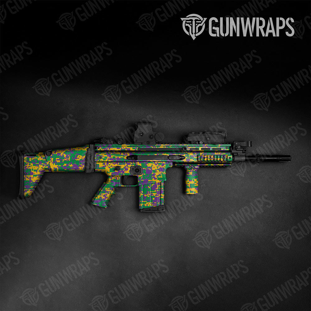 Digital Mardi Gras Gun Skin Vinyl Wrap