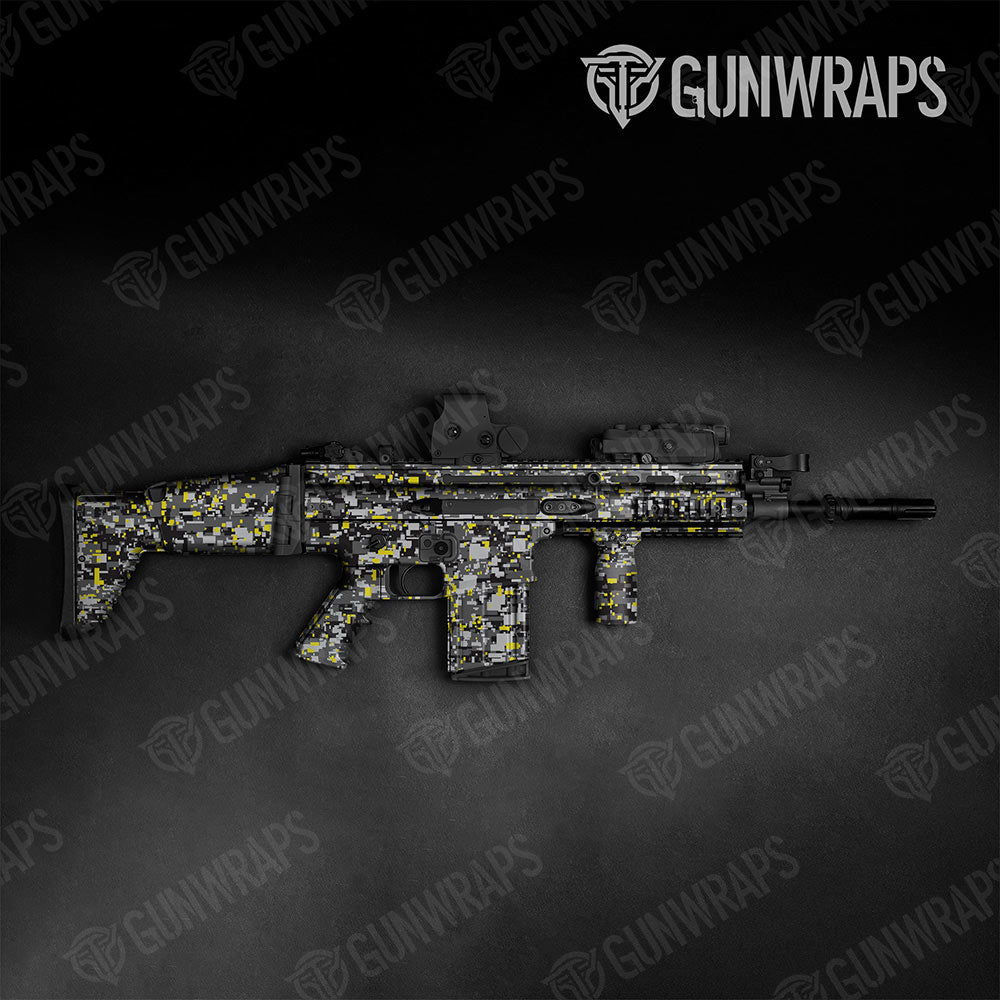 Digital Urban Yellow Gun Skin Vinyl Wrap