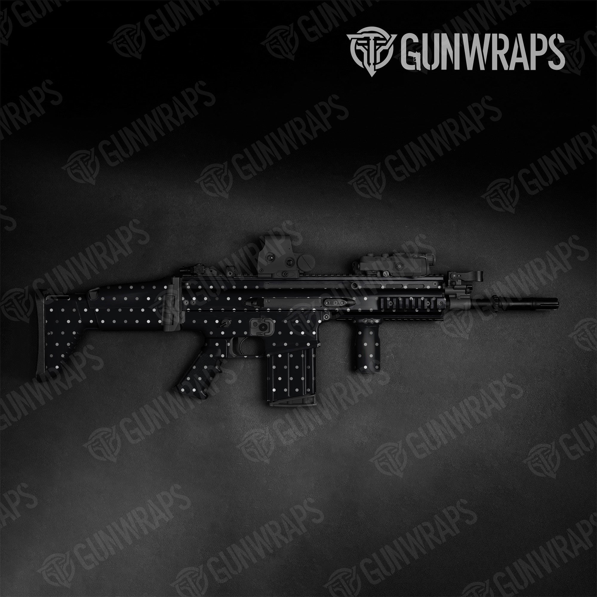 Dotted Grayscale Gun Skin Vinyl Wrap