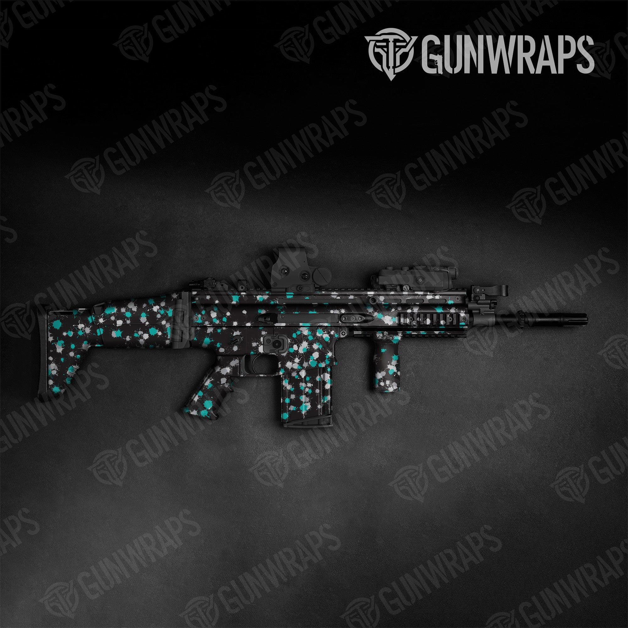 Paintball Tiffany Blue Tiger Gun Skin Vinyl Wrap