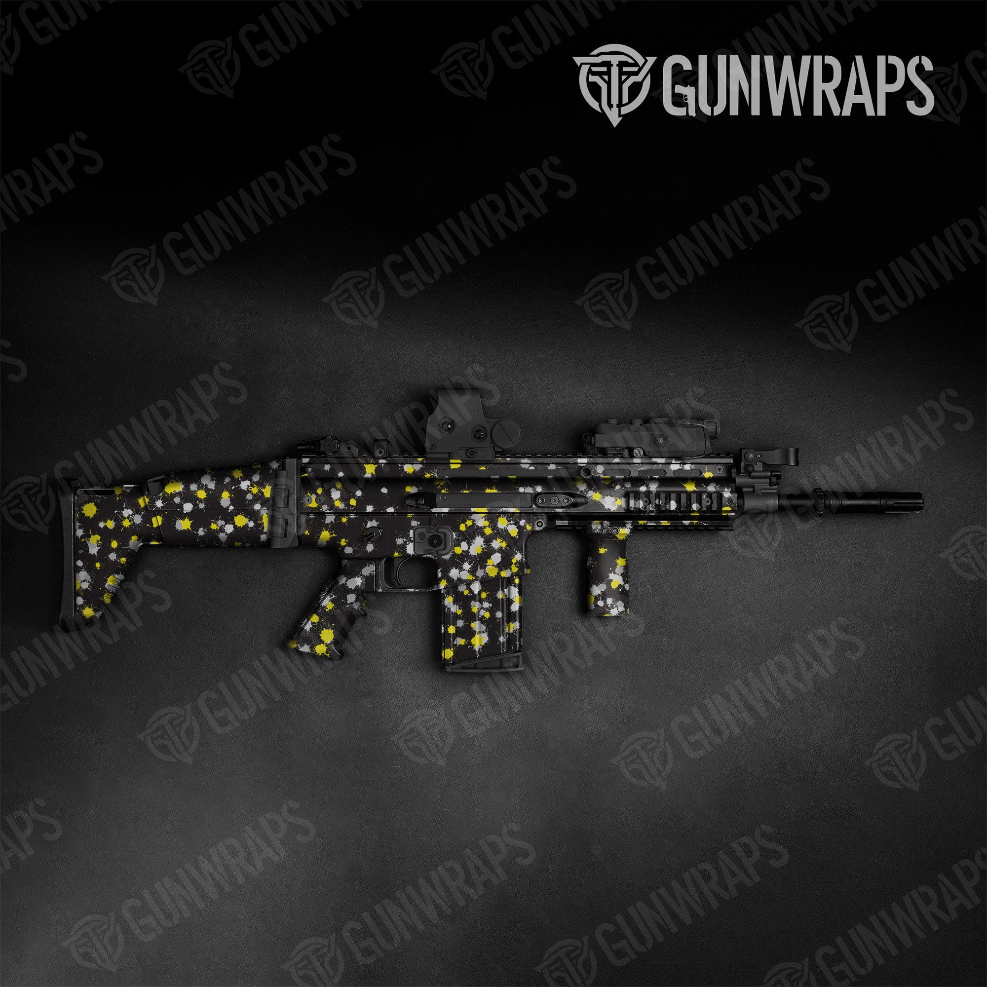 Paintball Yellow Tiger Gun Skin Vinyl Wrap