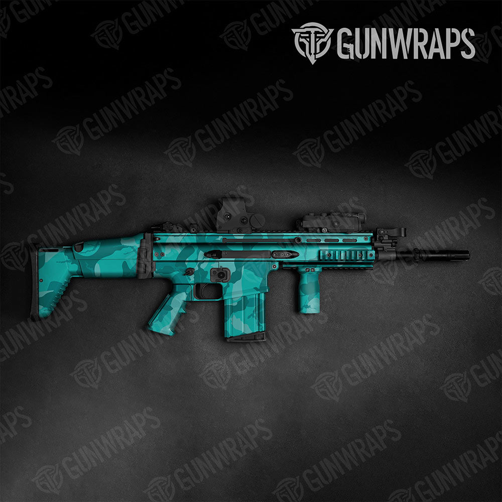 Ragged Elite Tiffany Blue Gun Skin Vinyl Wrap