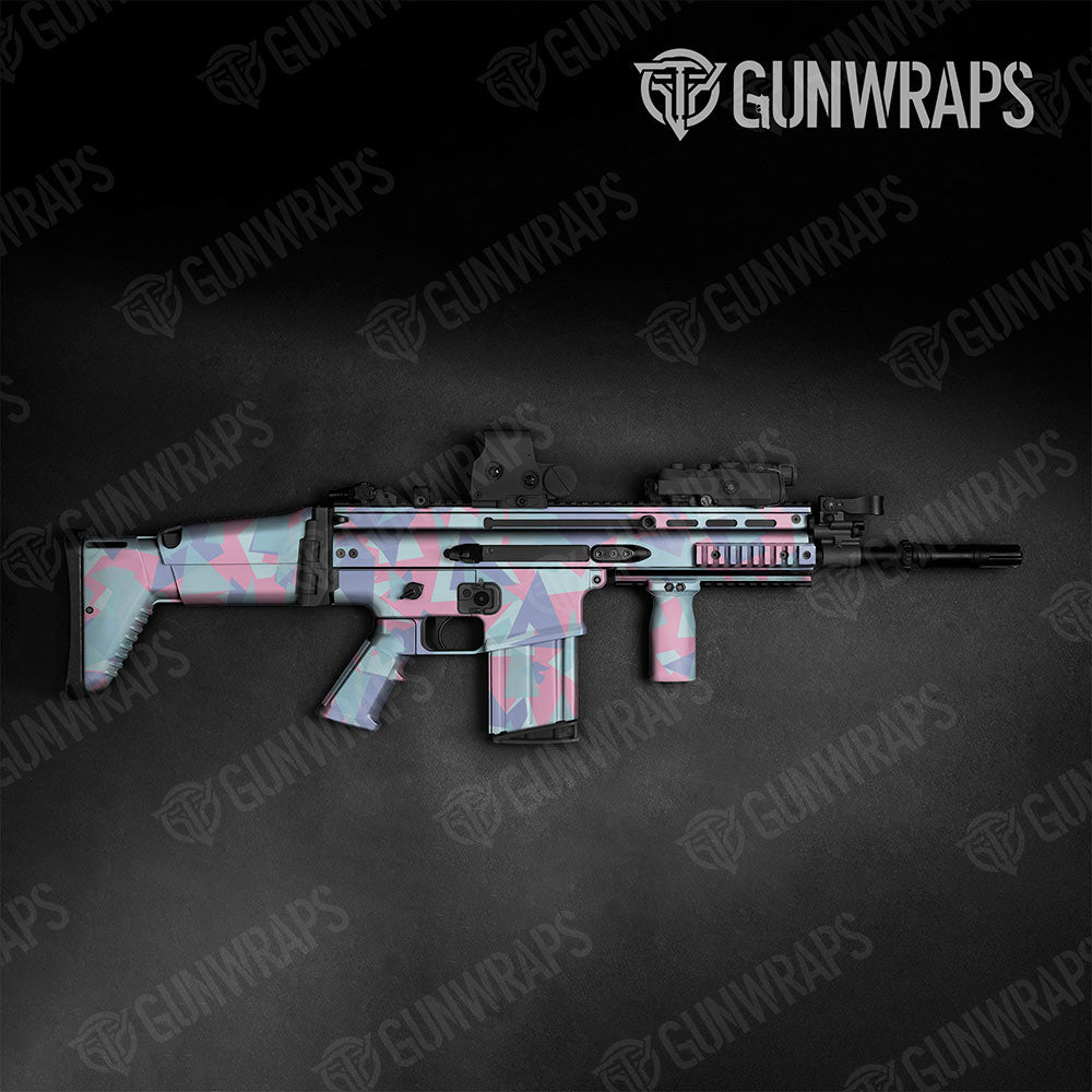 Shattered Cotton Candy Gun Skin Vinyl Wrap