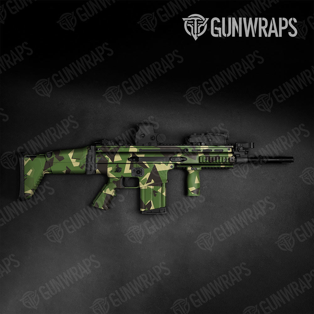 Shattered Jungle Gun Skin Vinyl Wrap
