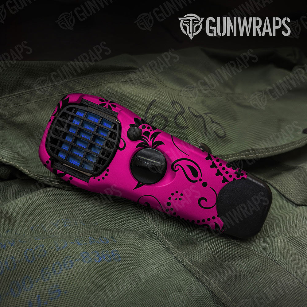 Bandana Magenta And Black Gun Skin Vinyl Wrap