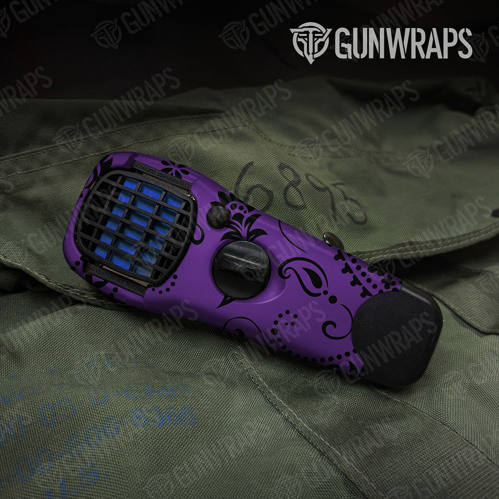 Bandana Purple And Black Gun Skin Vinyl Wrap