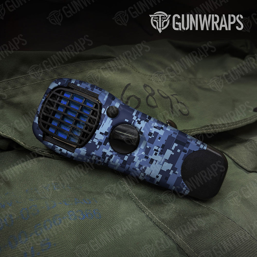 Digital Blue Urban Night Gun Skin Vinyl Wrap