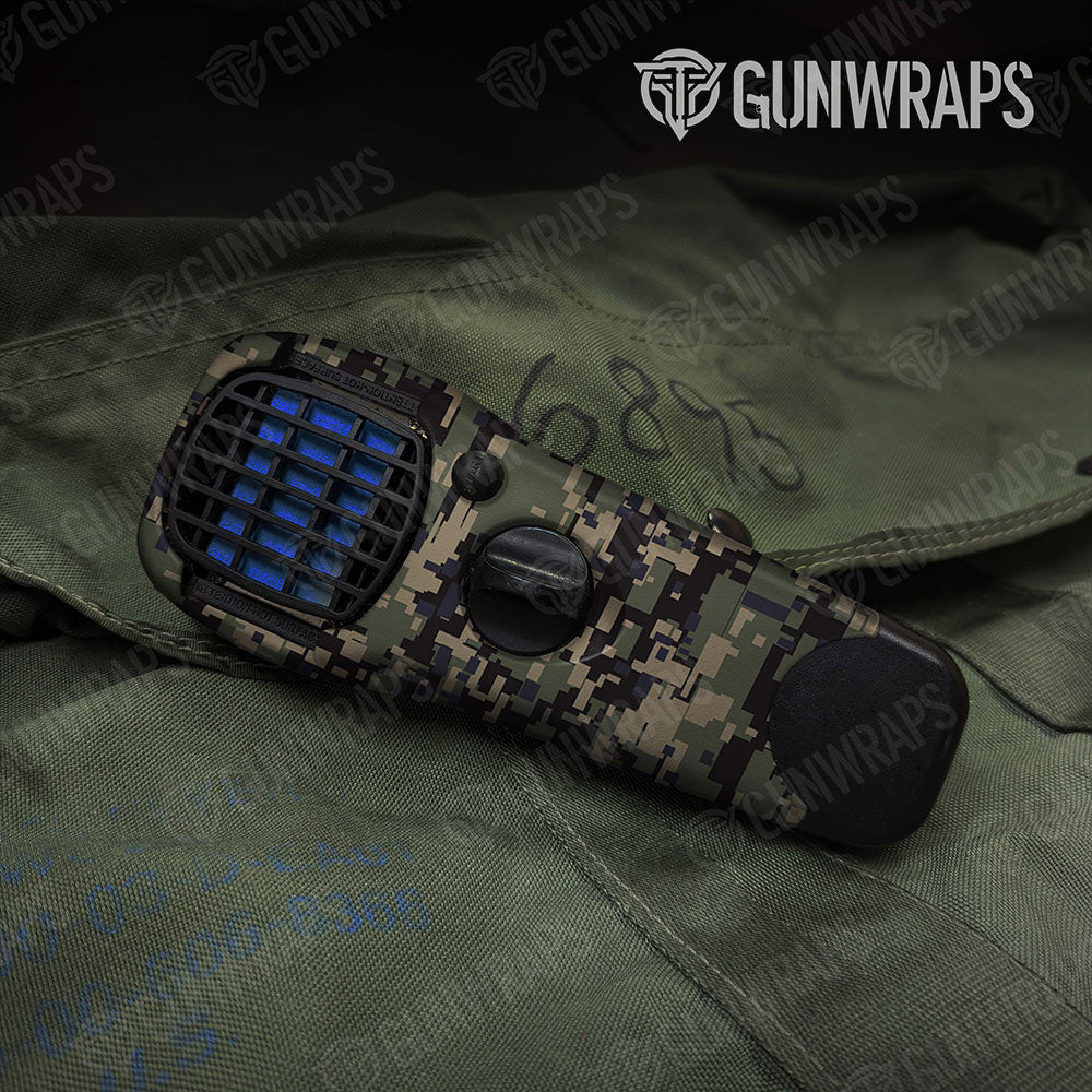 Digital Militant Blue Gun Skin Vinyl Wrap