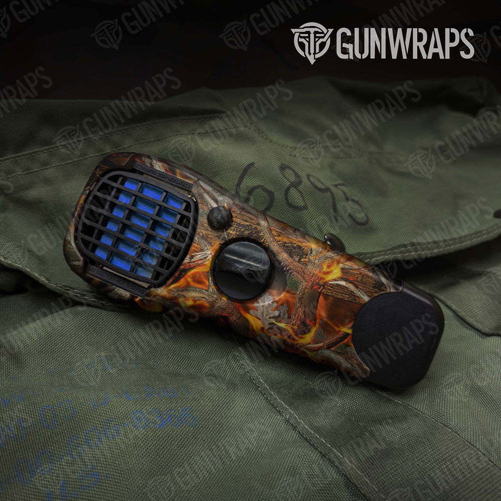 Nature Burning Buck Skull Gun Skin Vinyl Wrap
