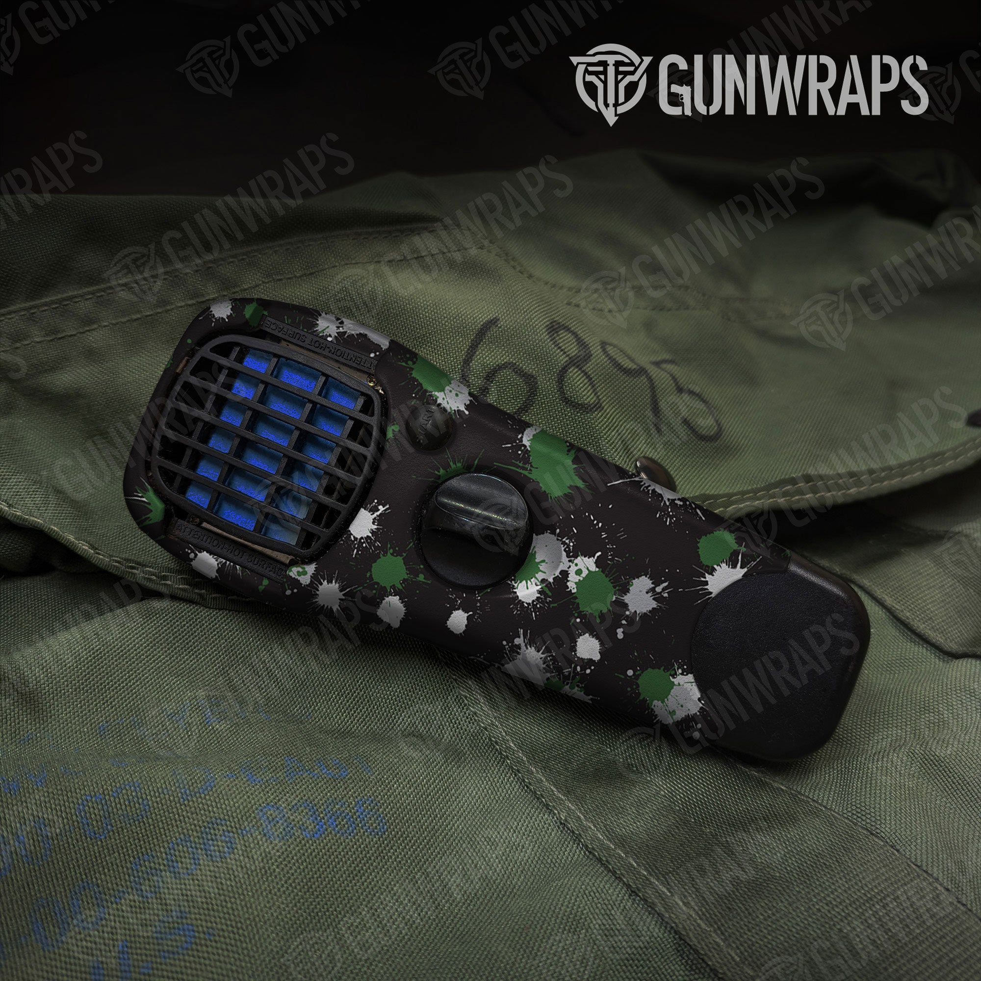 Paintball Green Tiger Gun Skin Vinyl Wrap