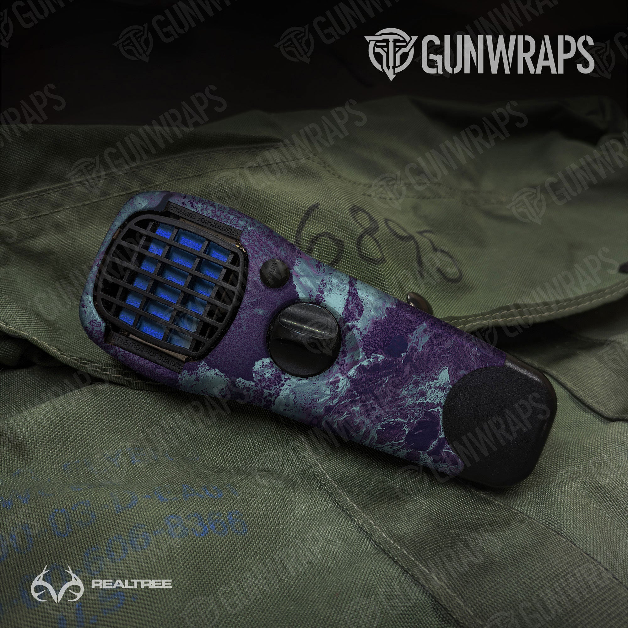 Realtree XTREME Frozen Grape Gun Skin Vinyl Wrap