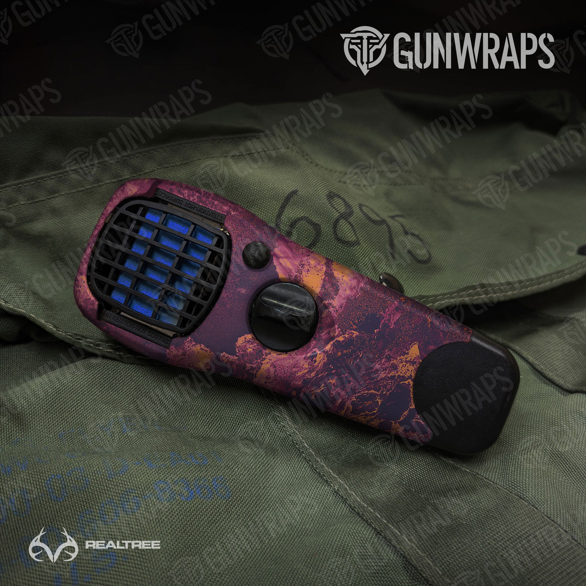 Realtree XTREME Gothic Grape Gun Skin Vinyl Wrap