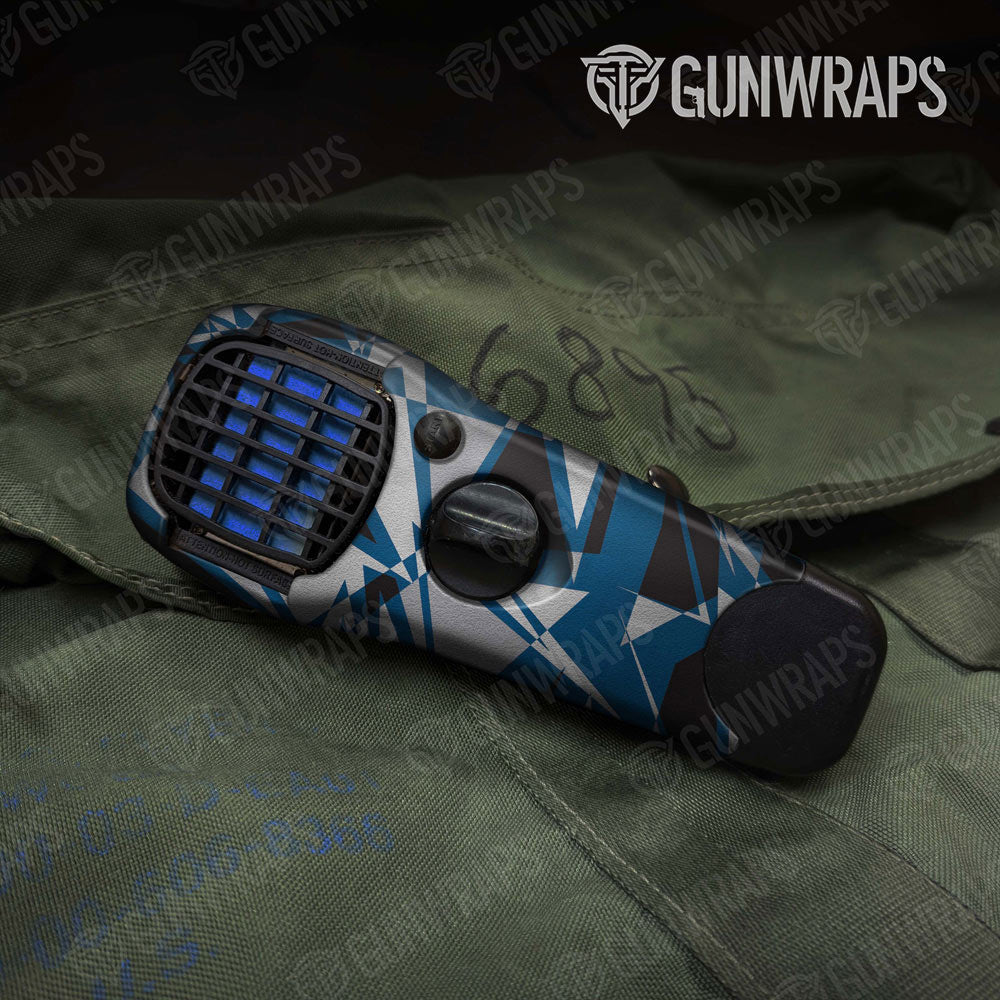 Sharp Blue Tiger Gun Skin Vinyl Wrap