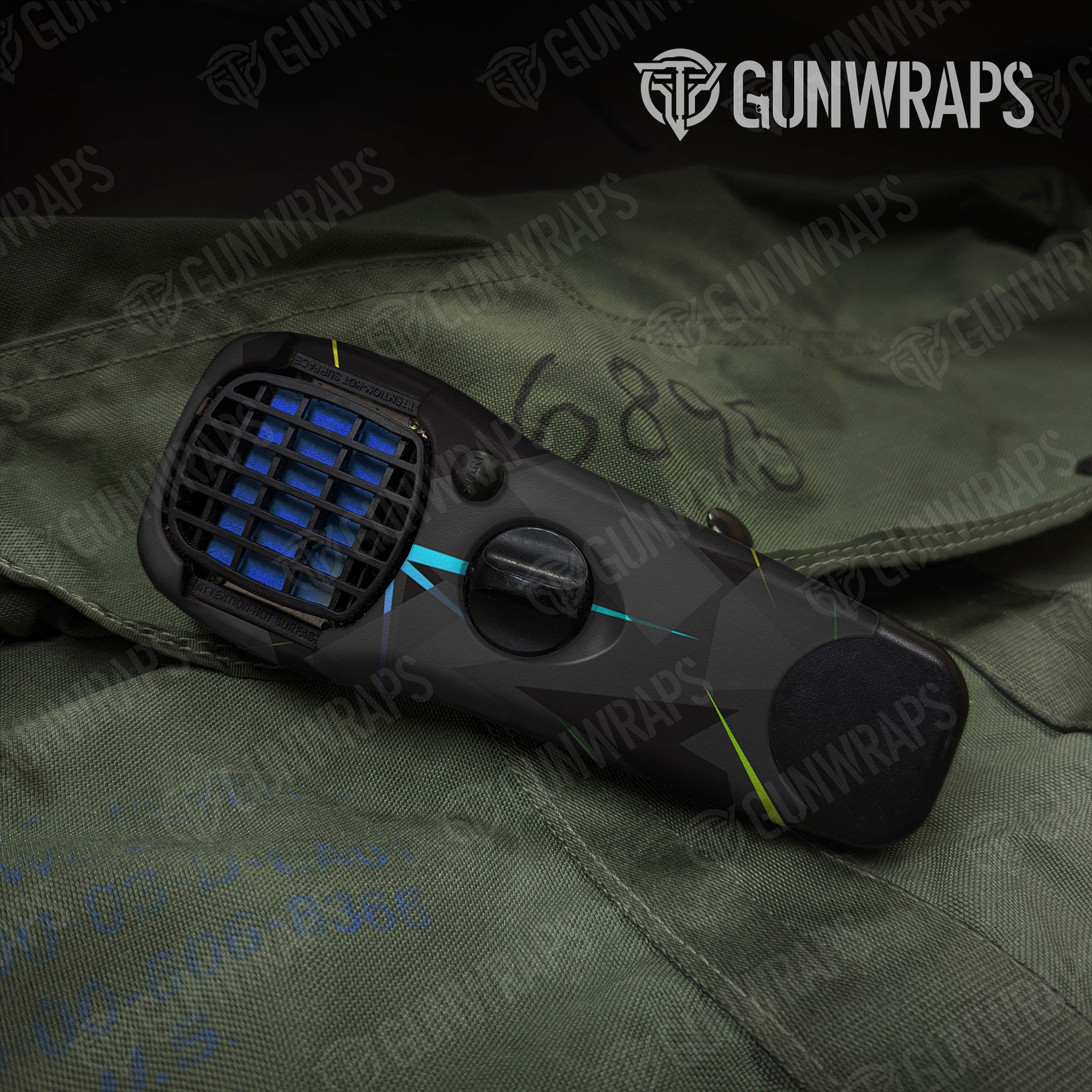 Shattered Laser Elite Black Volume Gun Skin Vinyl Wrap