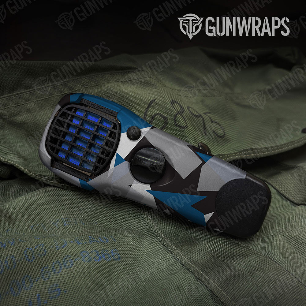 Shattered Blue Tiger Gun Skin Vinyl Wrap