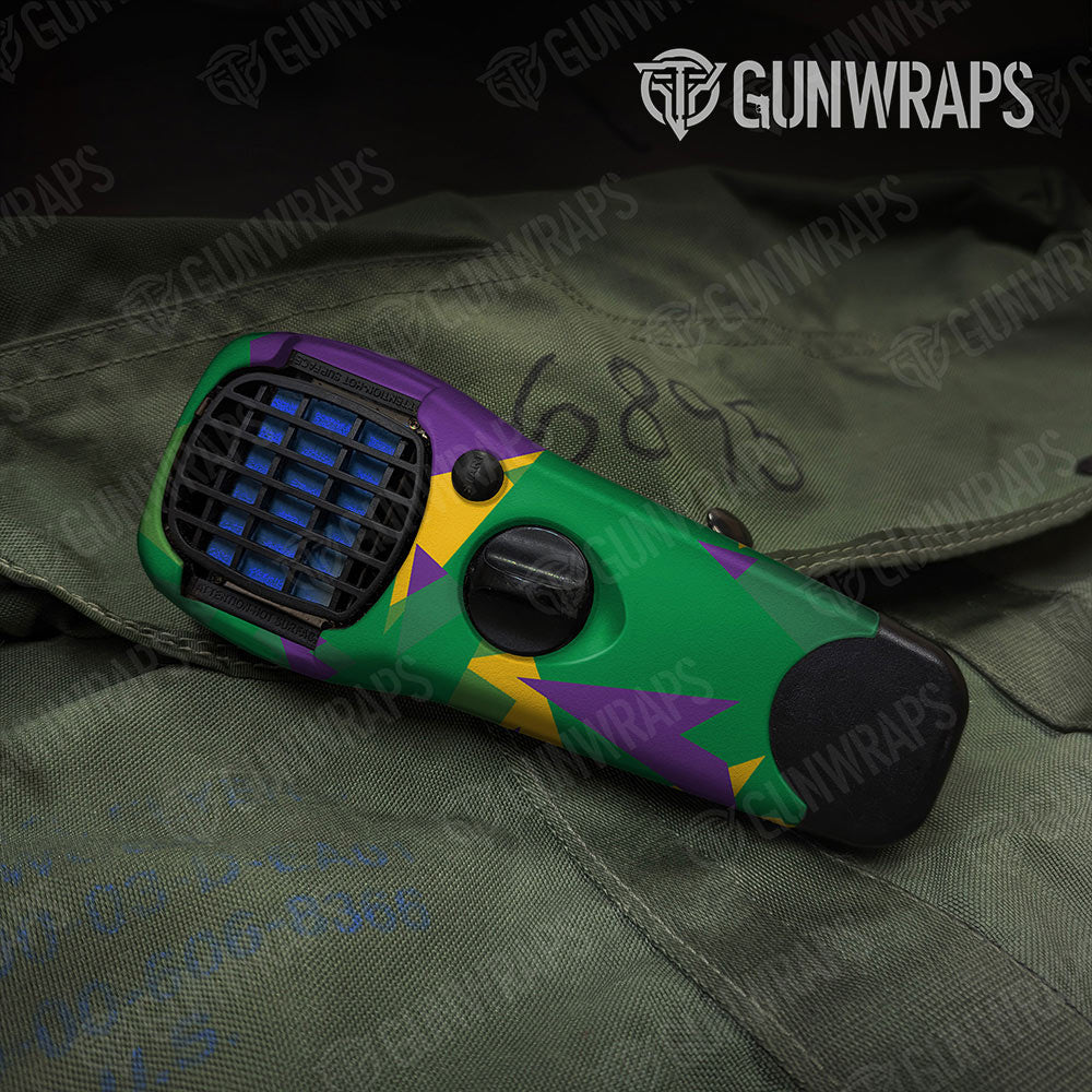 Shattered Mardi Gras Gun Skin Vinyl Wrap