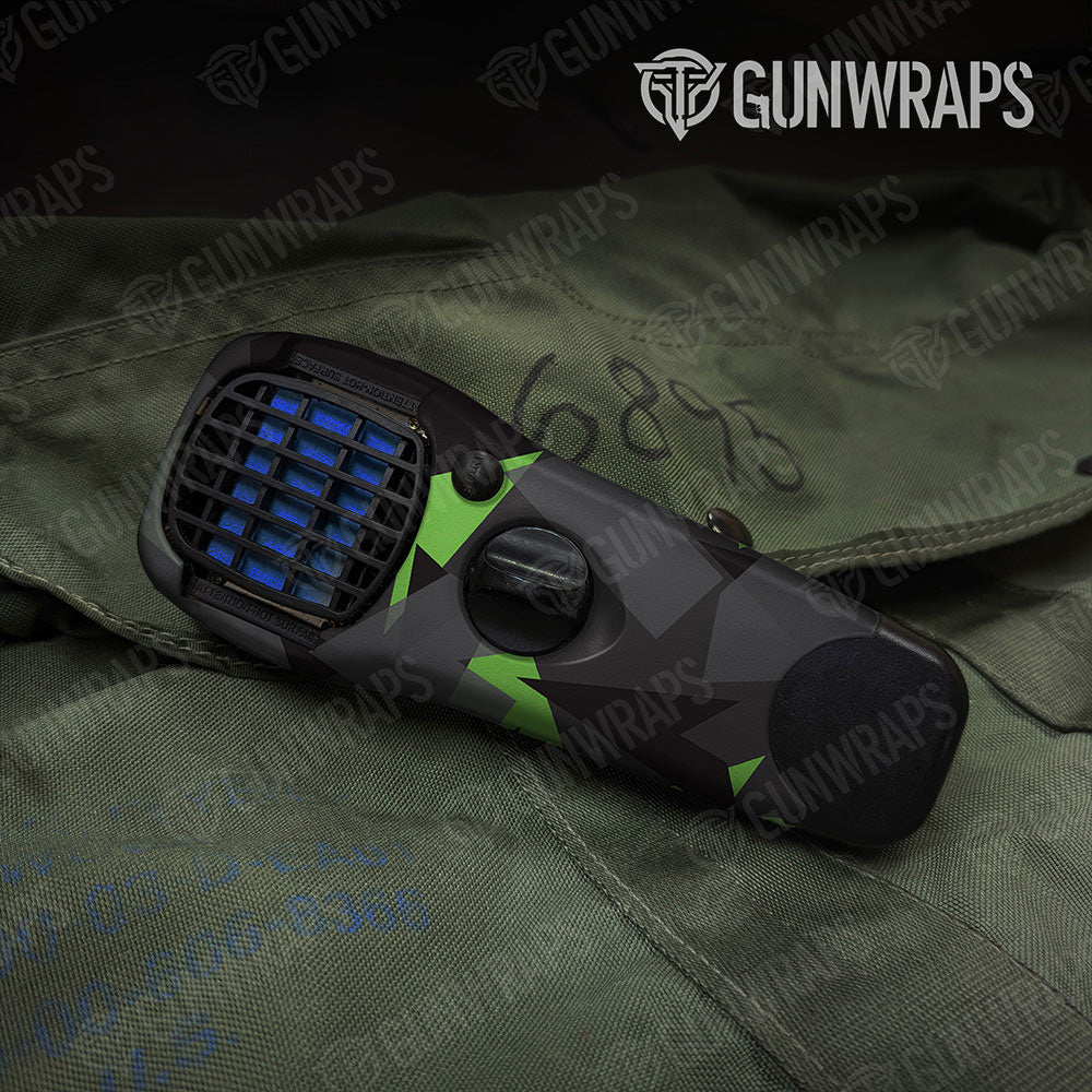 Shattered Metro Green Gun Skin Vinyl Wrap