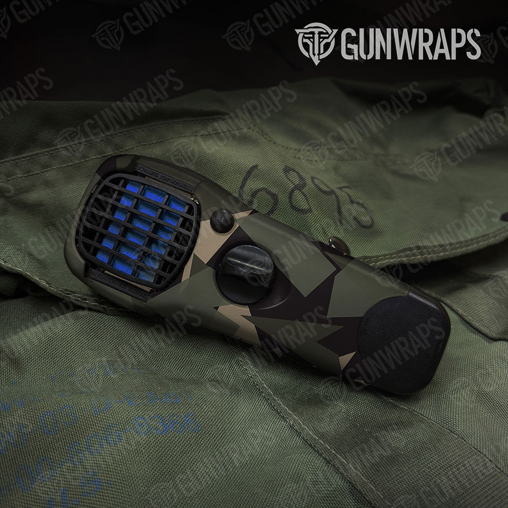 Shattered Militant Green Gun Skin Vinyl Wrap